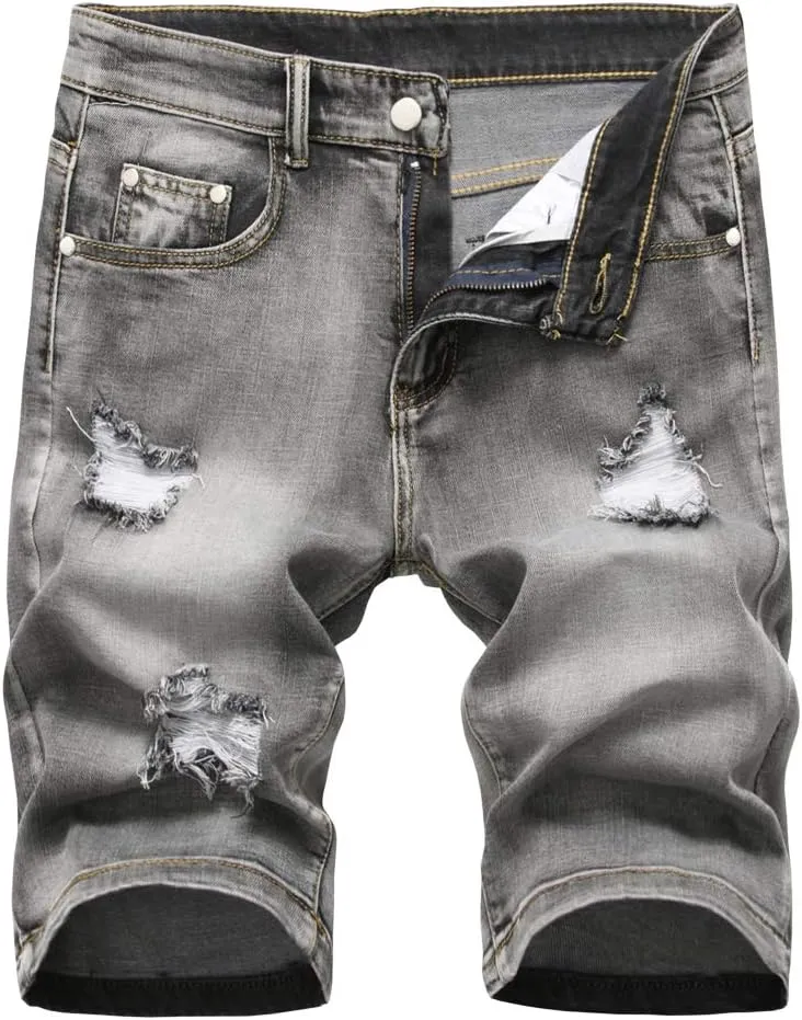 Men's Casual Denim Shorts (No Belt)