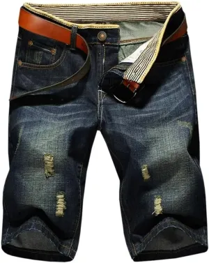 Men's Casual Denim Shorts (No Belt)