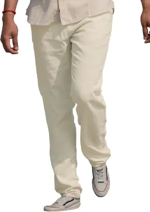 Men's Linen Blend Casual Lightweight Pants, Straight Legs, Functional, Comfortable Pants for a Relaxed Experience