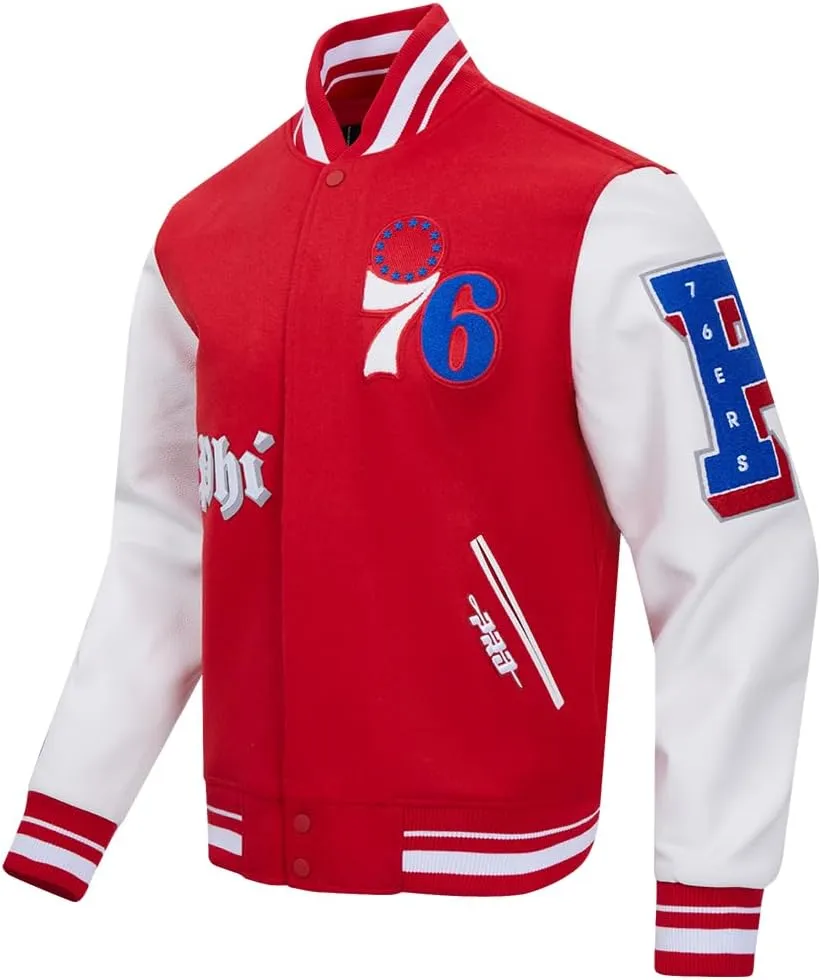 Mens NBA Old English Varsity Jacket