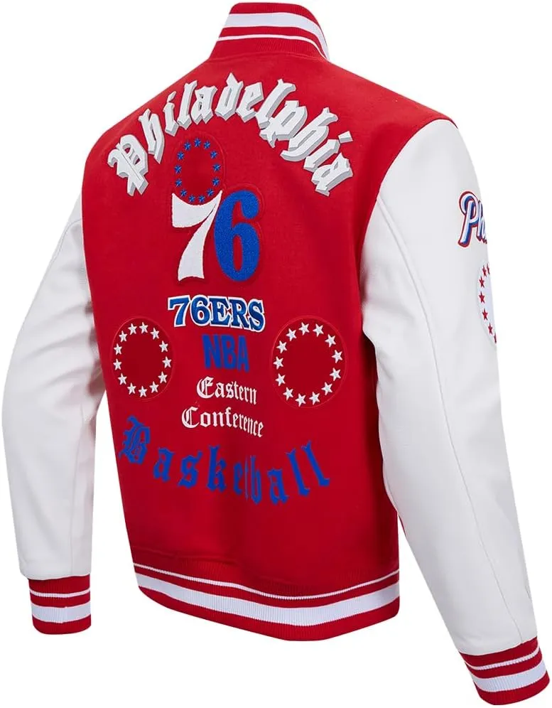 Mens NBA Old English Varsity Jacket