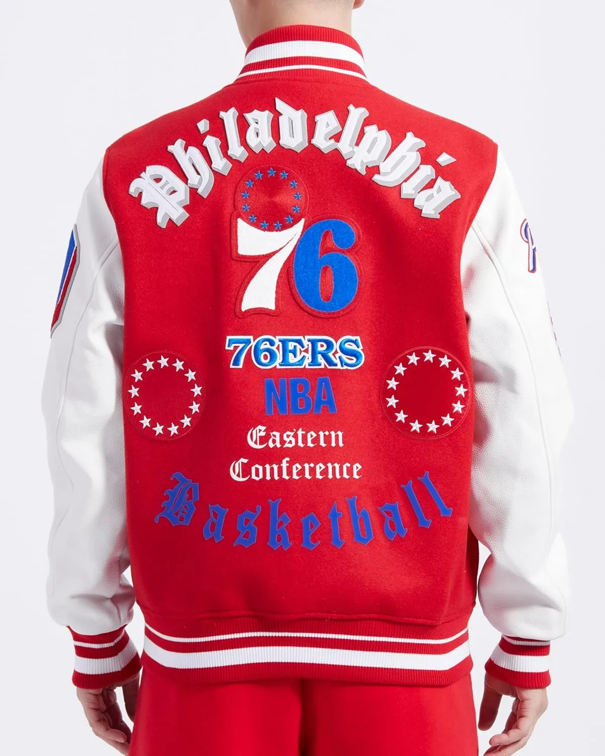 Mens NBA Old English Varsity Jacket