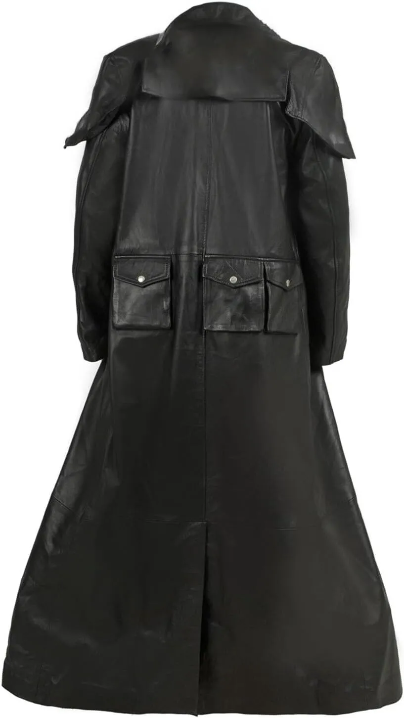 Mens NCR A7 Ranger Cowboy Duster Costume Adult Leather Veteran Ranger Classic Armor Vault Coat Jacket