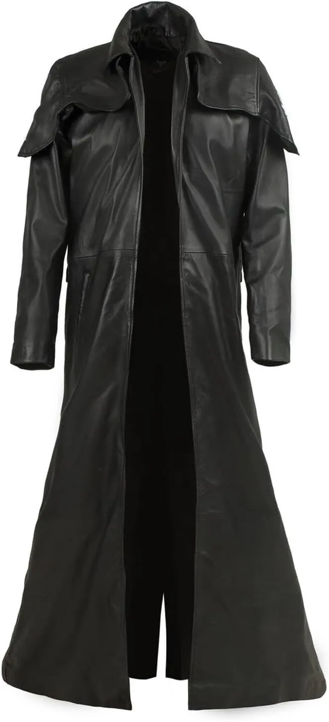 Mens NCR A7 Ranger Cowboy Duster Costume Adult Leather Veteran Ranger Classic Armor Vault Coat Jacket
