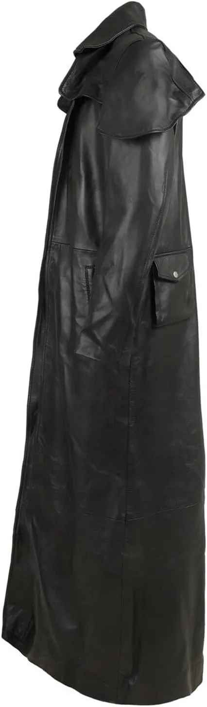 Mens NCR A7 Ranger Cowboy Duster Costume Adult Leather Veteran Ranger Classic Armor Vault Coat Jacket