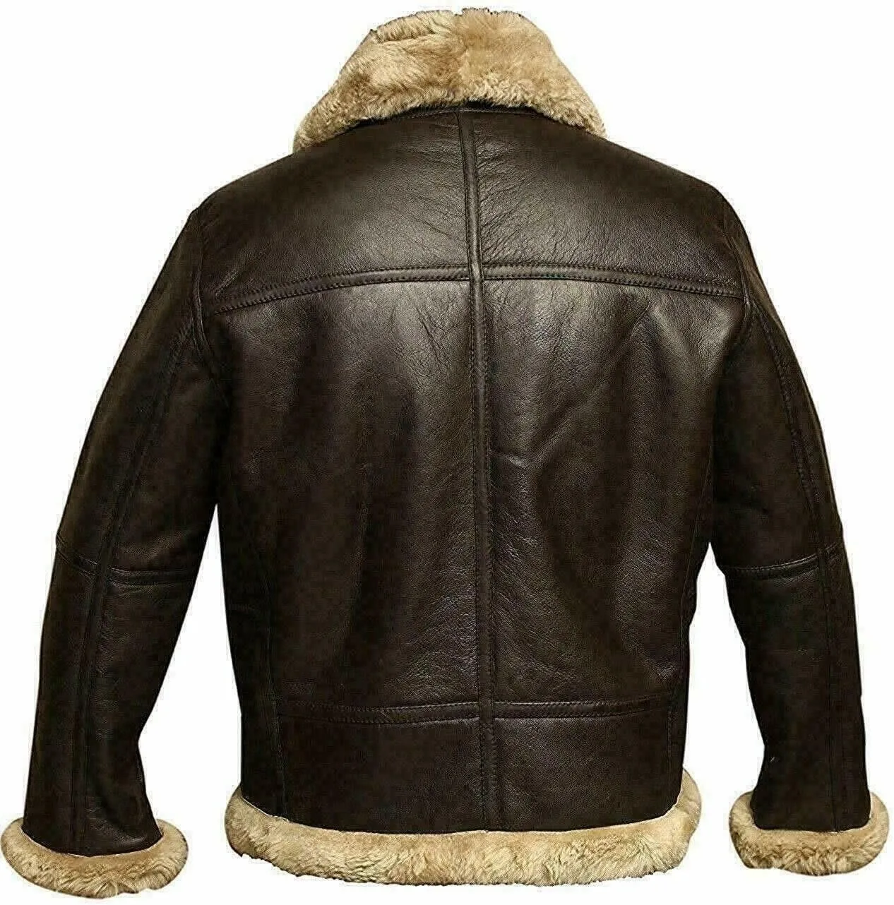 Men’s Red jacket A2 Bomber Aviator Christmas Holiday Faux Fur Leather Jacket