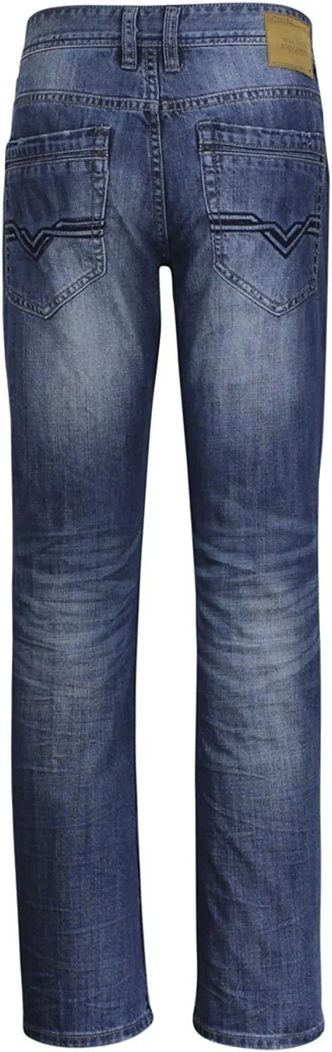 Men's Skyler Slim Straight Blasted & Creased Jeans
