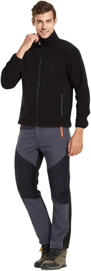 Mens Snow Ski Waterproof Softshell Snowboard Pant Outdoor Windproof Fleece Lined Warm Hiking Ski Snow Pant Camping Pant