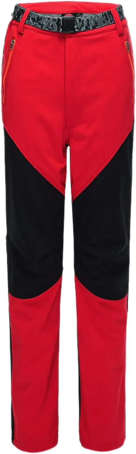 Mens Snow Ski Waterproof Softshell Snowboard Pant Outdoor Windproof Fleece Lined Warm Hiking Ski Snow Pant Camping Pant