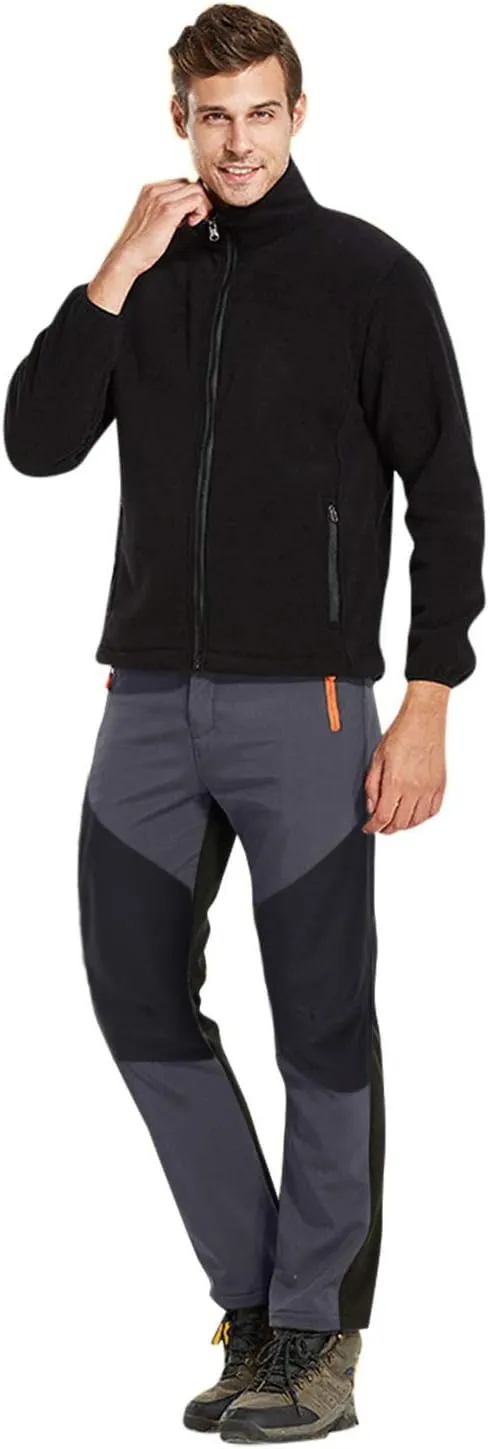 Mens Snow Ski Waterproof Softshell Snowboard Pant Outdoor Windproof Fleece Lined Warm Hiking Ski Snow Pant Camping Pant