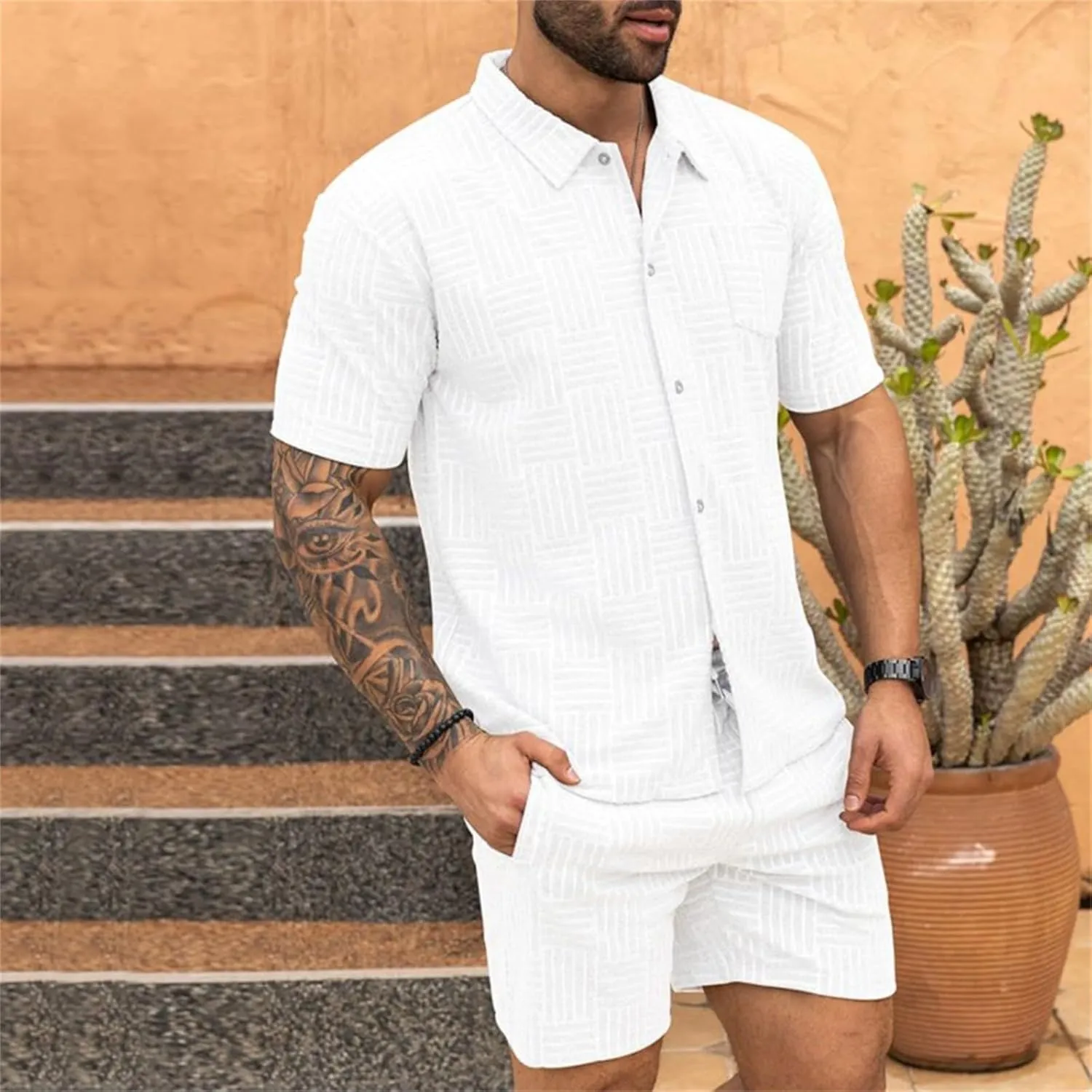 Mens Sport Set 2024 Summer Outfit Exercise Clothes For Men Full Zip Sweatsuit Set 80s Outfit For Men Athletic Sets