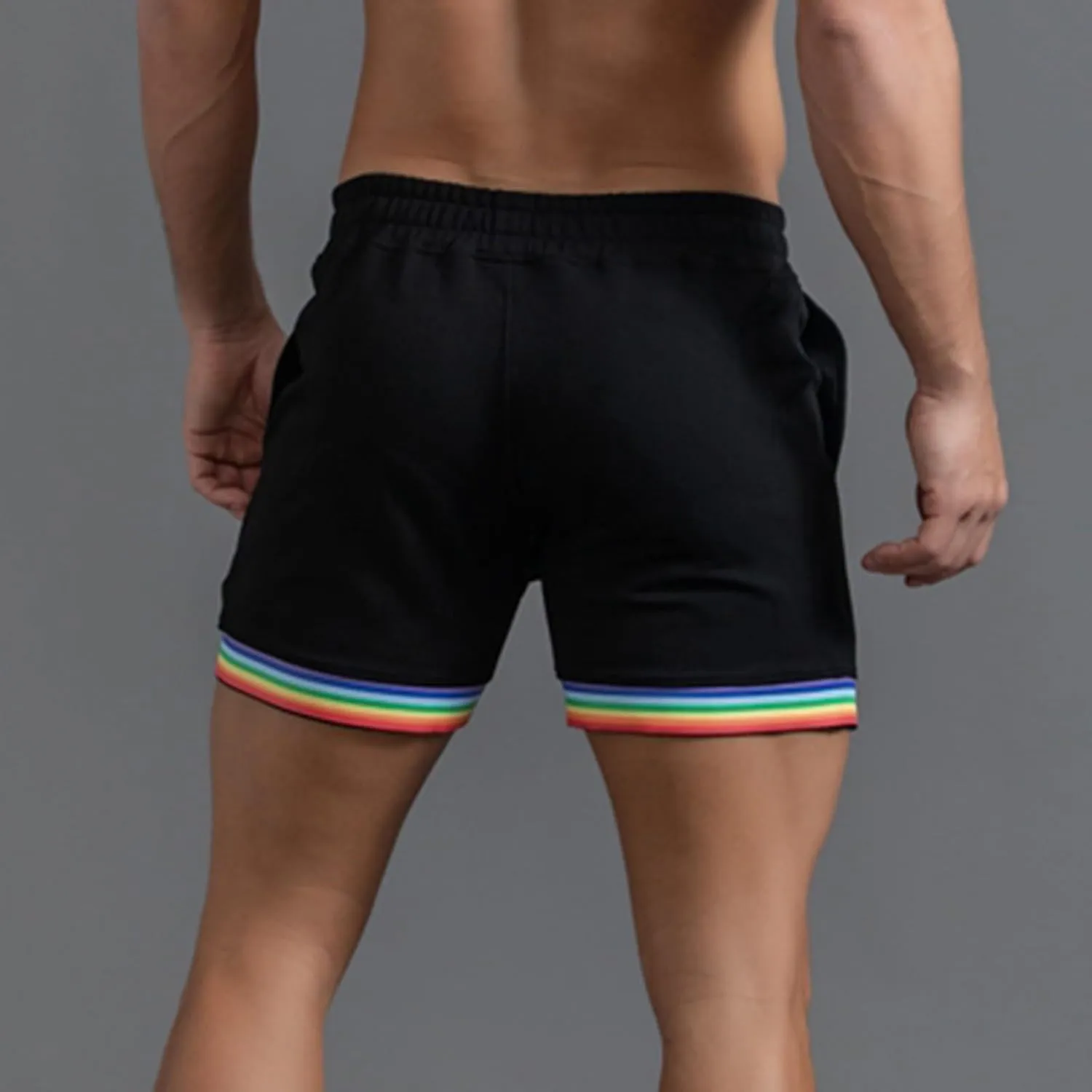 Men's Swim Trunks Three Shorts Quarter Quick Beach Pants Swim Men's Plain Dry Men's Swimwear Bathing Suit Swimming