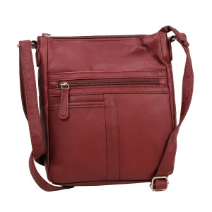 Messenger Crossbody Bag- Red