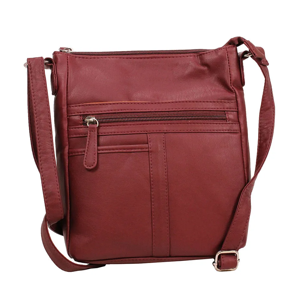 Messenger Crossbody Bag- Red