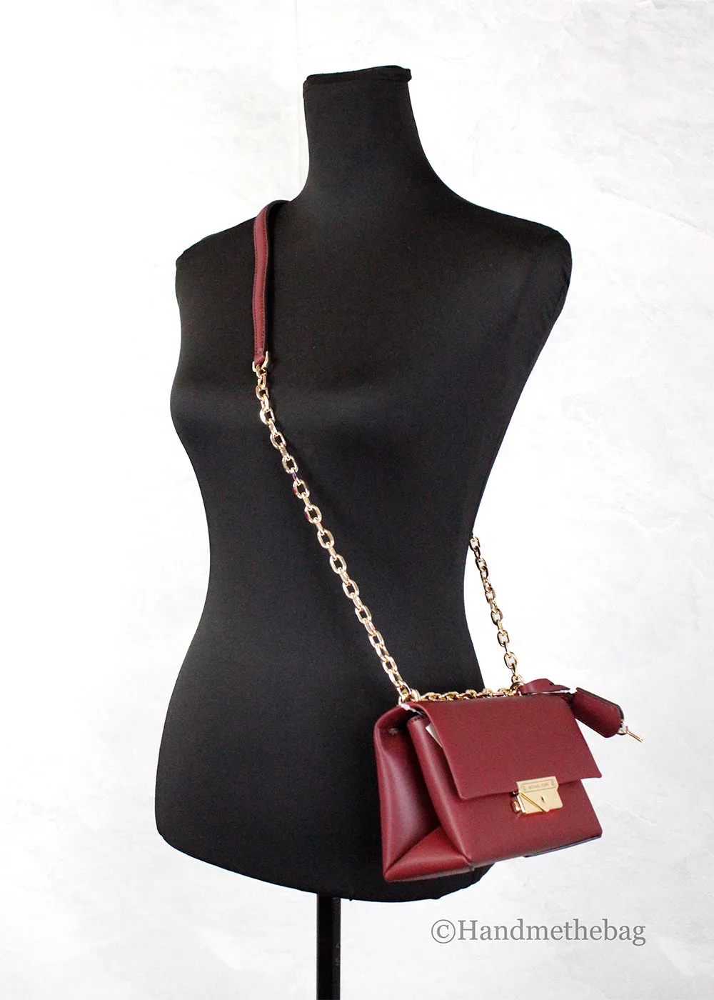 Michael Kors Cece Small Cherry Vegan Convertible Flap Crossbody