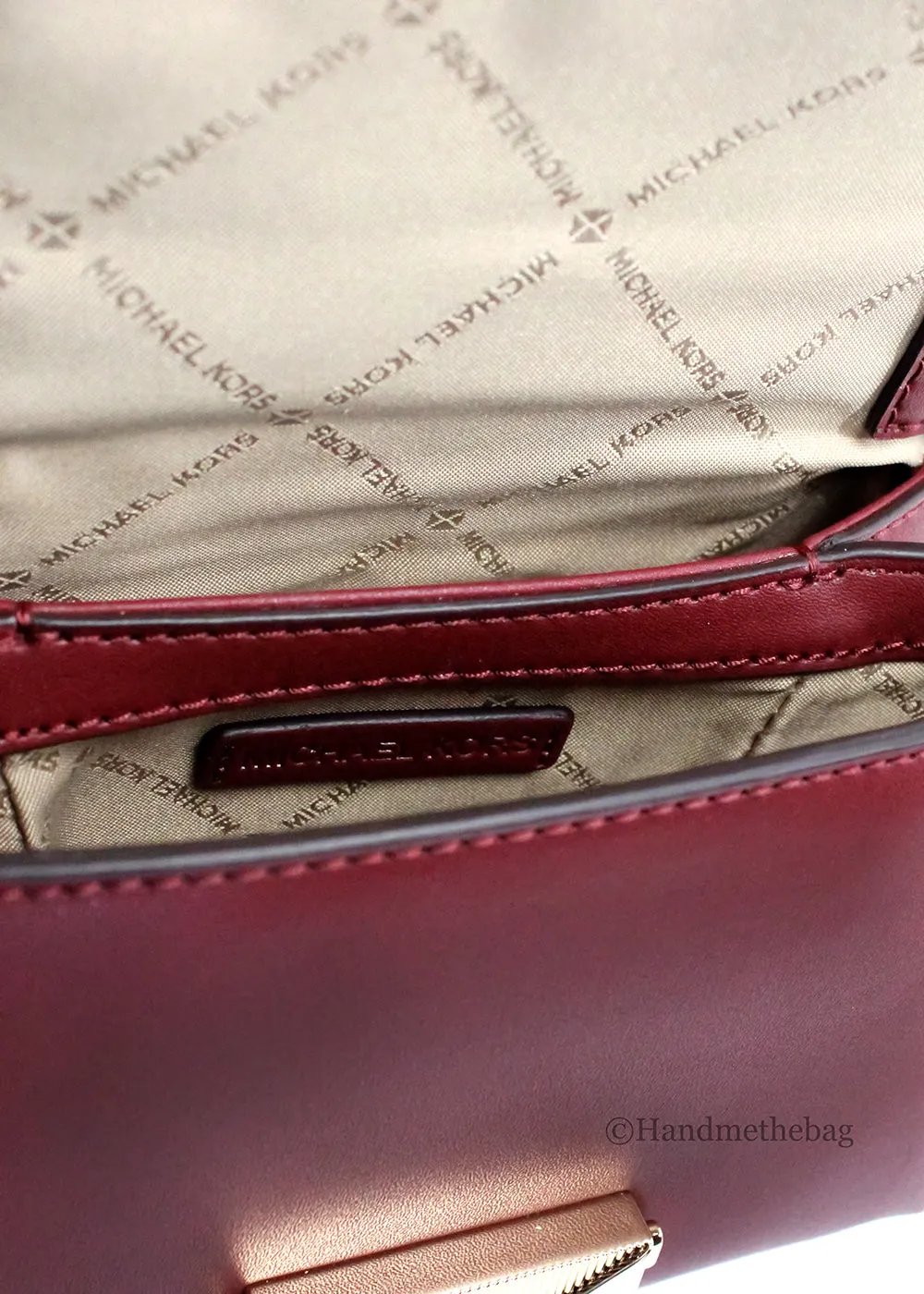 Michael Kors Cece Small Cherry Vegan Convertible Flap Crossbody
