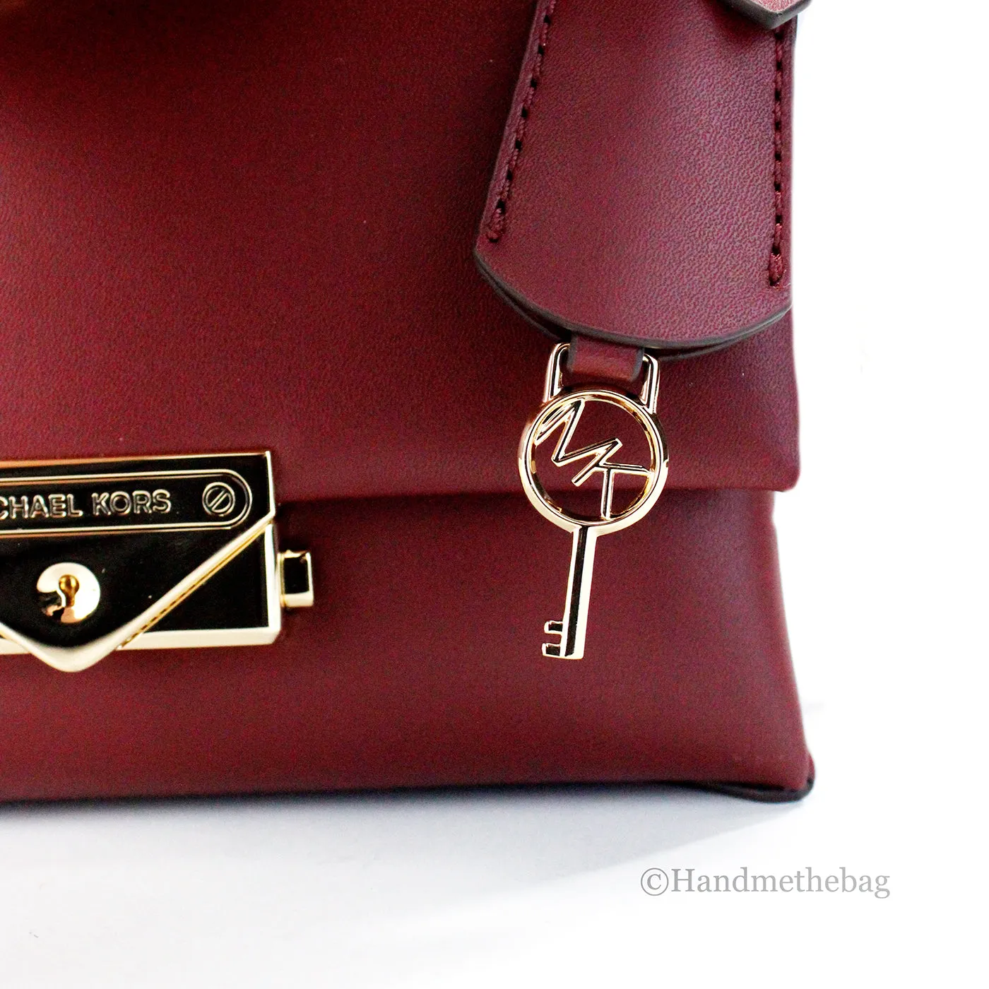 Michael Kors Cece Small Cherry Vegan Convertible Flap Crossbody