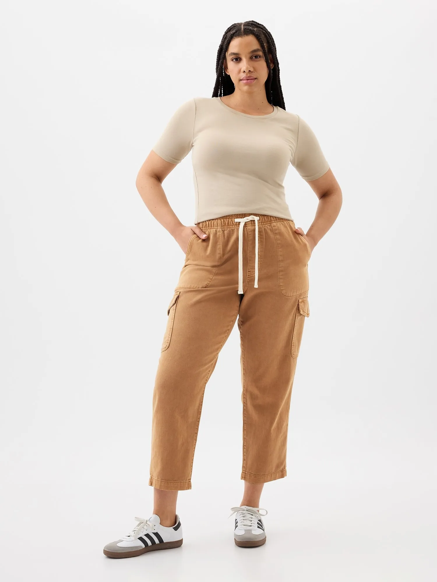 Mid Rise Easy Cargo Pants