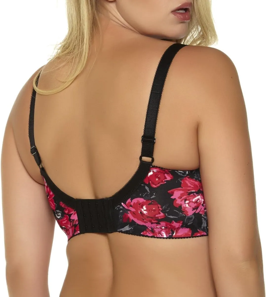 MIERSIDE Women's Red/Purple Plus Size Sexy Printing Demi Bra