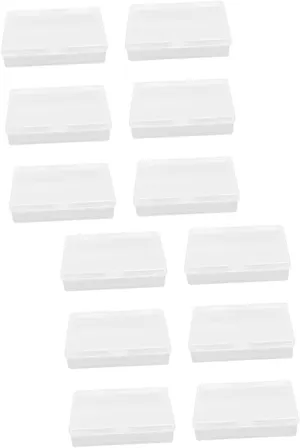 Milisten 2sets 6pcs Transparent Small Cards Storage Box Lightweight Container for Organizing Game Cards and Small Items Desks and Shelves 6pcs*2