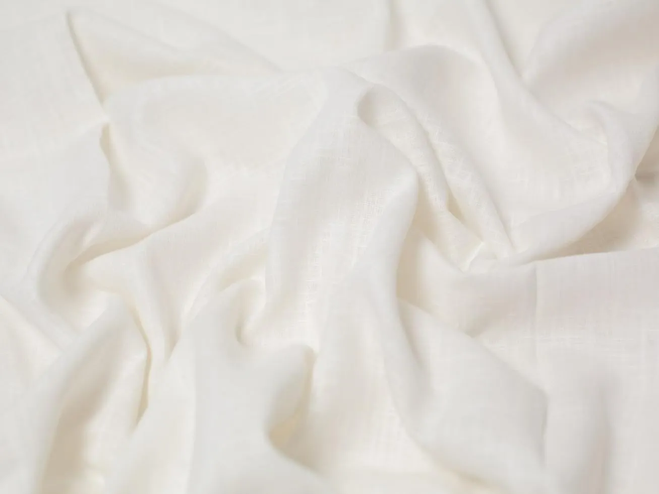 Minerva Crafts Slub Textured Linen Fabric White - per Yard
