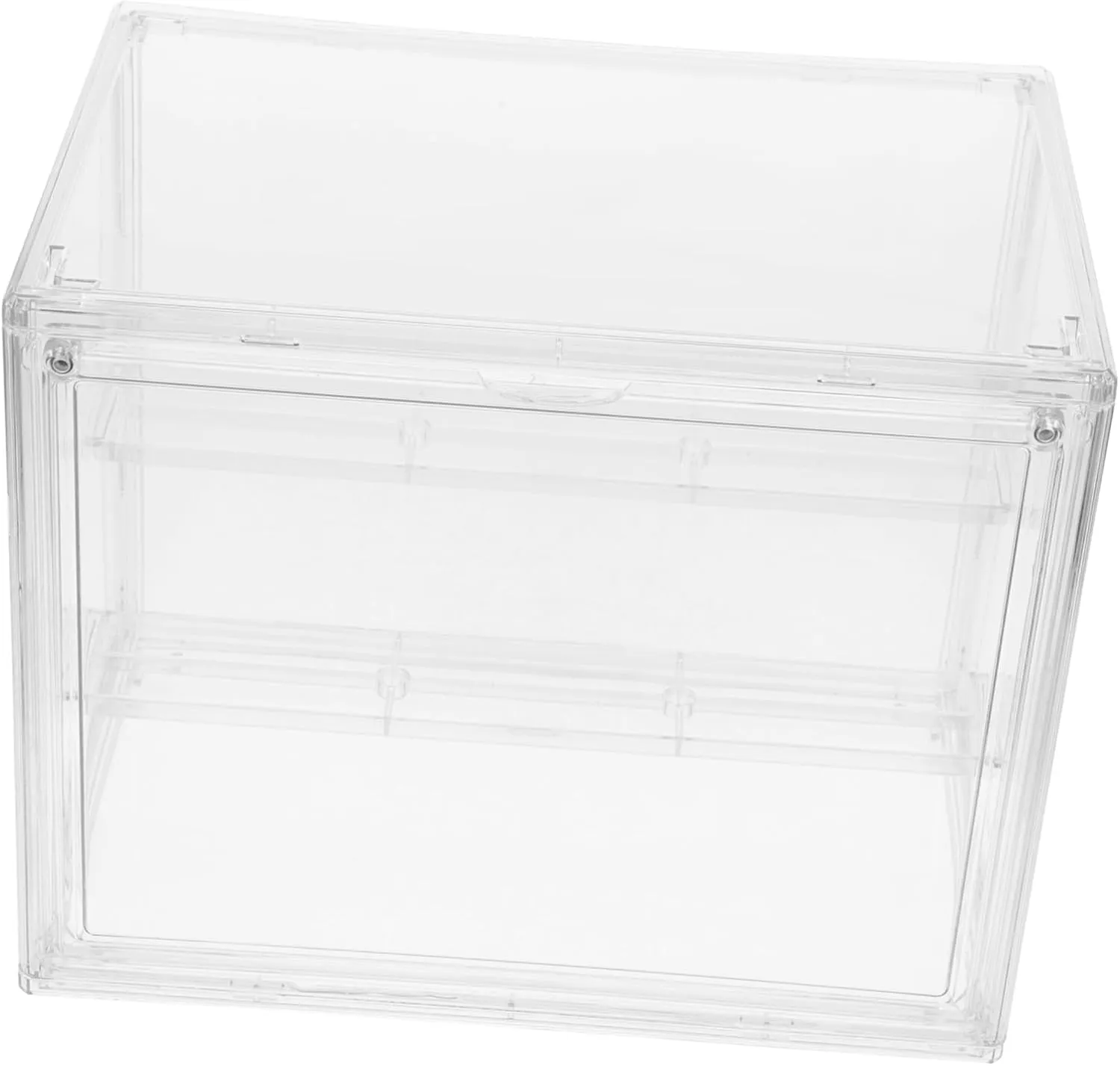 Mini Action Figure Display Case Acrylic Showcase with Adjustable Shelves Figurine Storage Box for Collections Clear Display