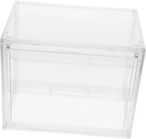 Mini Action Figure Display Case Acrylic Showcase with Adjustable Shelves Figurine Storage Box for Collections Clear Display