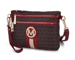 MKF Collection Tarren Vegan Leather Women's Wristlet Crossbody Bag, Stylish Purse Clutch Handbag by Mia K - Red