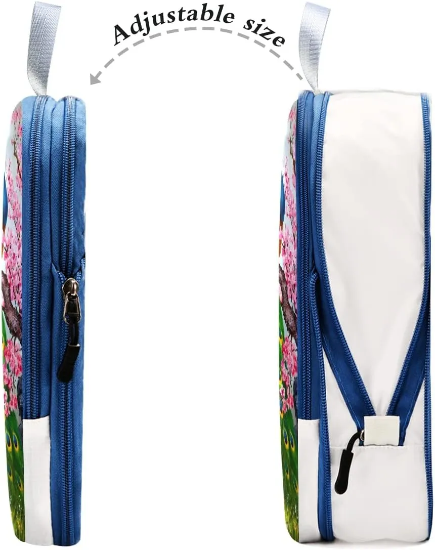 MNSRUU Packing Cubes Attractive Peacocks Spring Compression Luggage Cubes Packing Bags Travel Organizer for Suitcases, 3 PCS