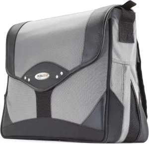 Mobile Edge Premium Laptop Messenger Bag for Men and Women, Travel, Fits Up To 15.4 Inch PCs and Compatible with MacBook 17 Inch, Silver, MEMP02