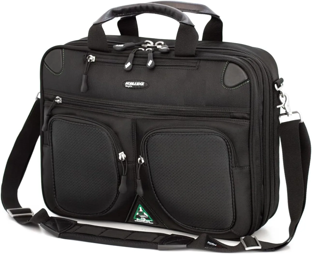 Mobile Edge ScanFast Laptop Briefcase Bag for Men and Women, for 16" PC and Compatible with MacBook 17", TSA Checkpoint Friendly, Black