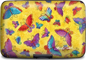 Monarque RFID Secure Armored Wallet, Laurel Burch Collection (Flutterbyes)