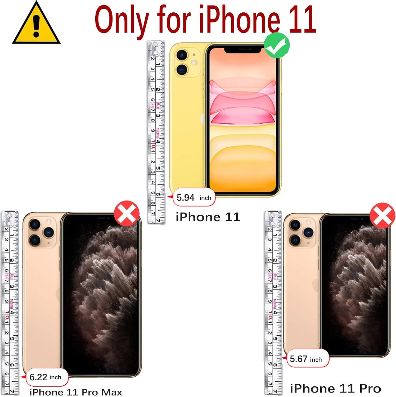 MONASAY Zipper Wallet Case Fit for iPhone 11,[Glass Screen Protector ][RFID Blocking] Flip Leather Handbag Phone Cover with Card Holder and Detachable Crossbody Shoulder Lanyard Strap, Rosegold