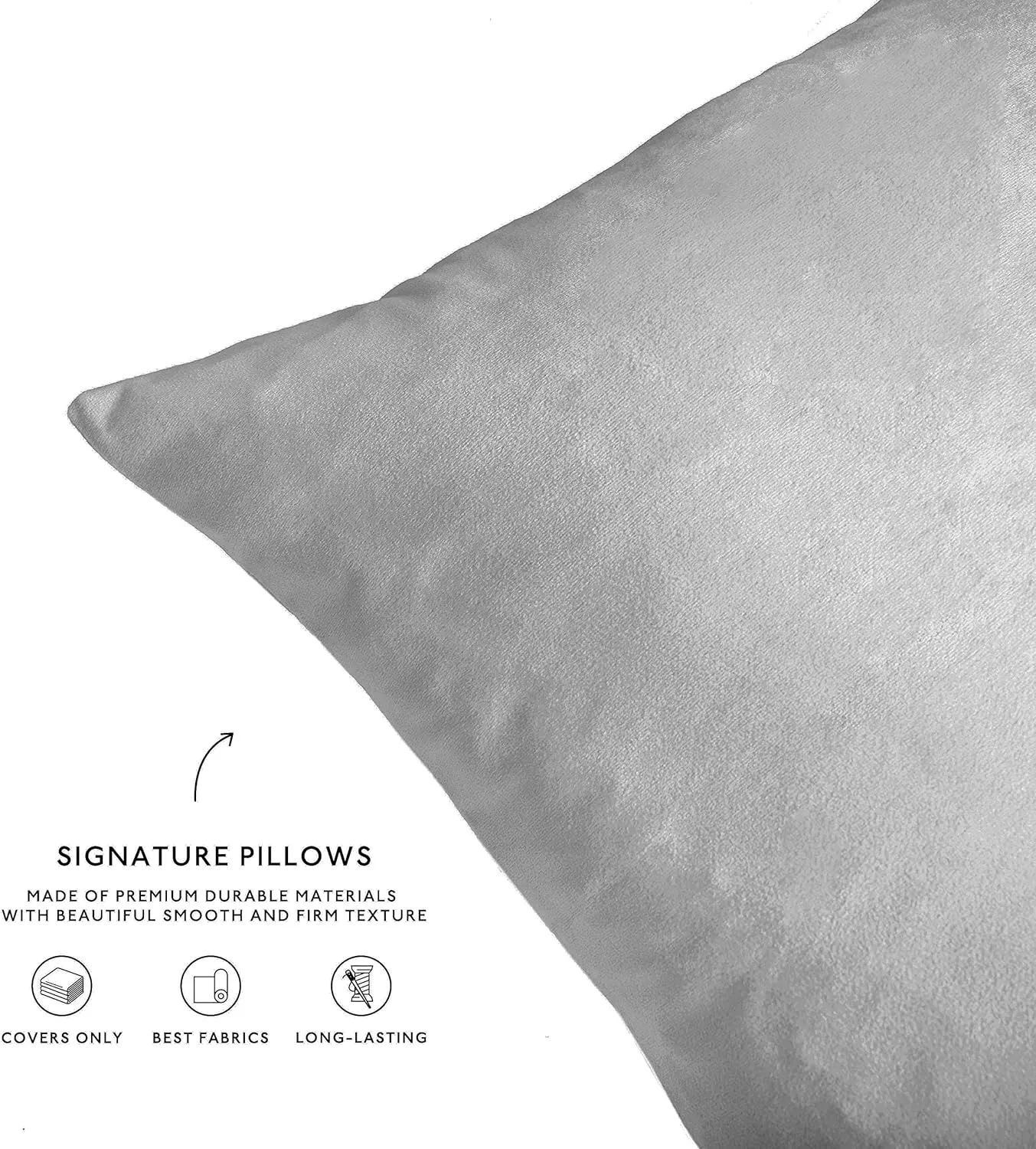 MONDAY MOOSE Decorative Throw Pillow Covers Cushion Cases, Set of 4 Soft Velvet Modern Designs, Mix and Match for Home Decor, Pillow Inserts Not Included (12x20 inch, Black/White)