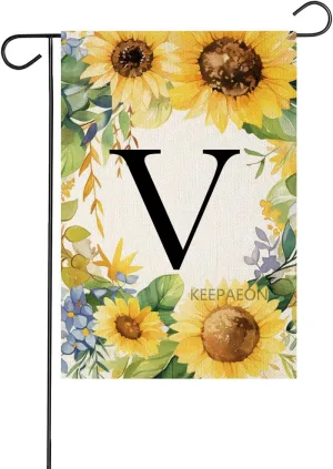 Monoram Letter B arden Fla Summer Sunflower 12x18 In Vertical Double Sided Sprin Floral Outside Decorations Small Linen Family Last Name Initial Yard Fla (2109)