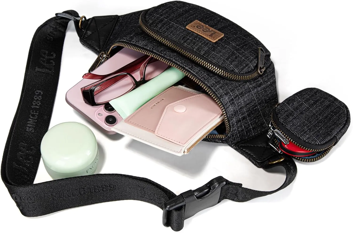 Montana West x Lee Fanny Pack for Women Denim Waist Pack Travel Belt Bags Crossbody Sling Bag