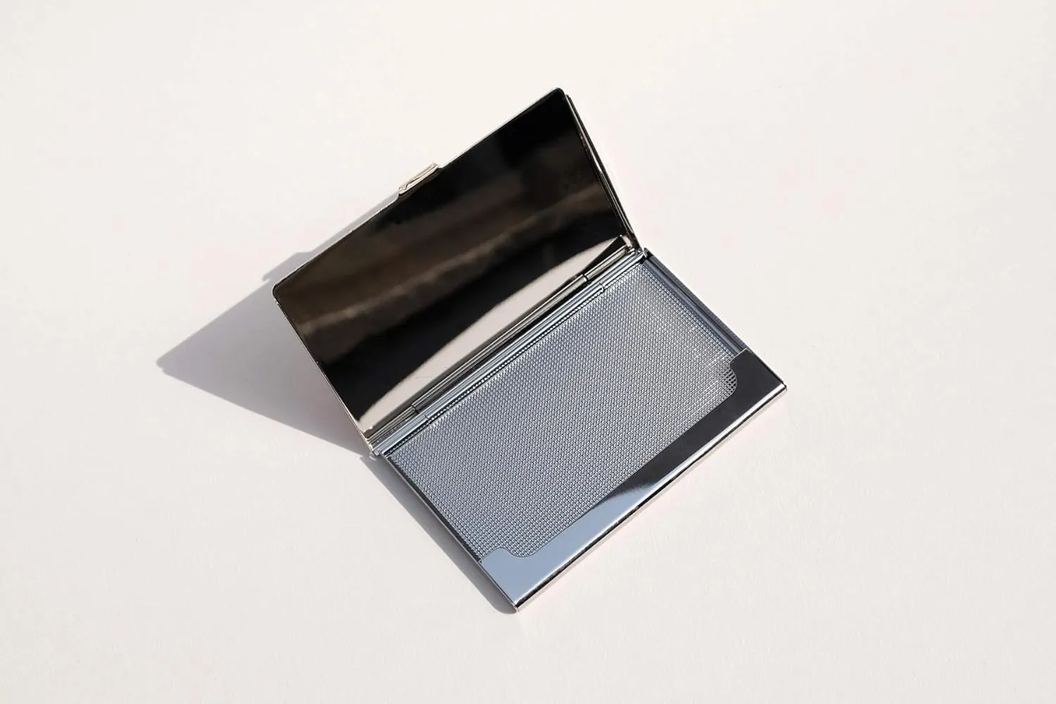 Mother of Pearl Business Card Case Credit Id Name Holder Travel Wallet Art Painting Design Metal Stainless Steel Engraved Slim Purse Pocket Cash Money Wallet (New Patchwork)