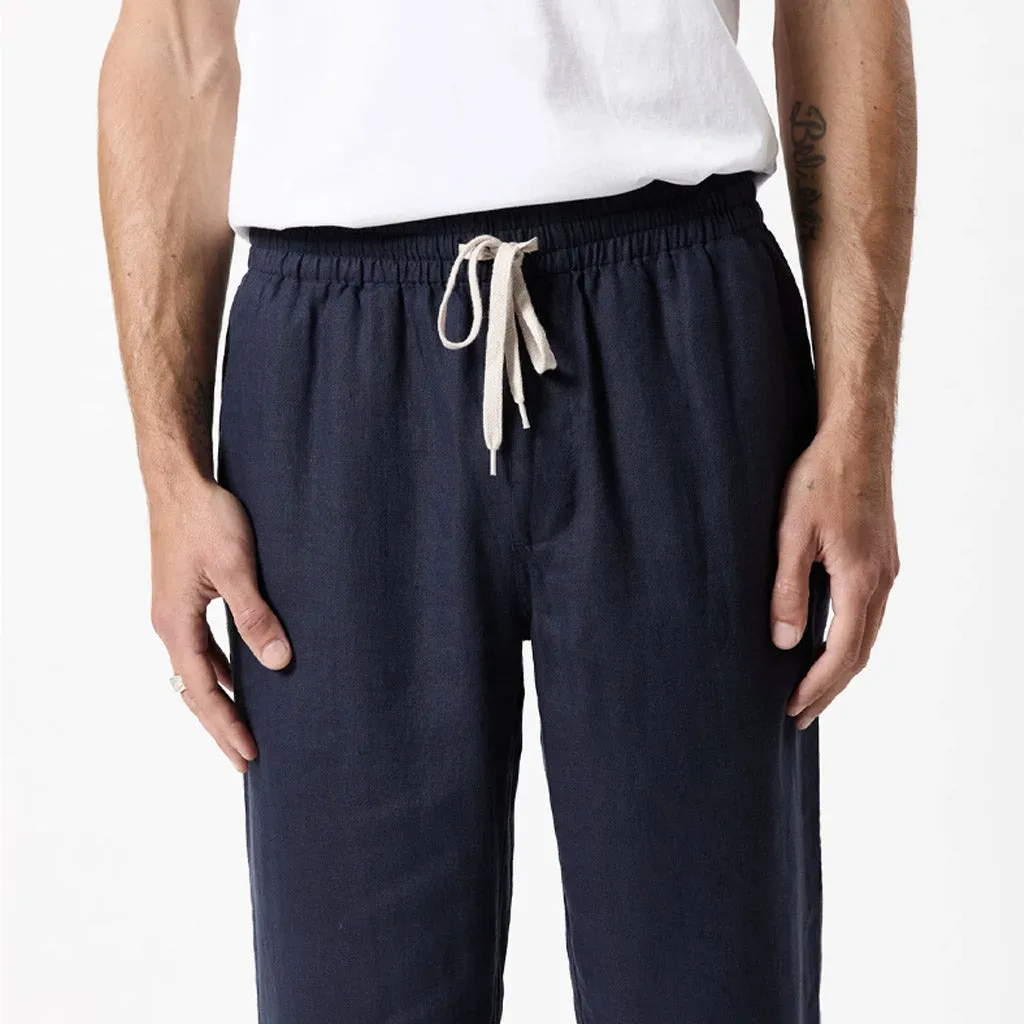 Mr Simple Burbank Linen Pant - Navy