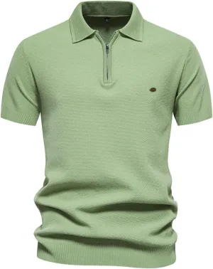 Muscularfit Henley Shirts for Men 2024 Summer Short Sleeve Knit Cotton Shirt Loose Fit Business Work Casual Pullover Shirts