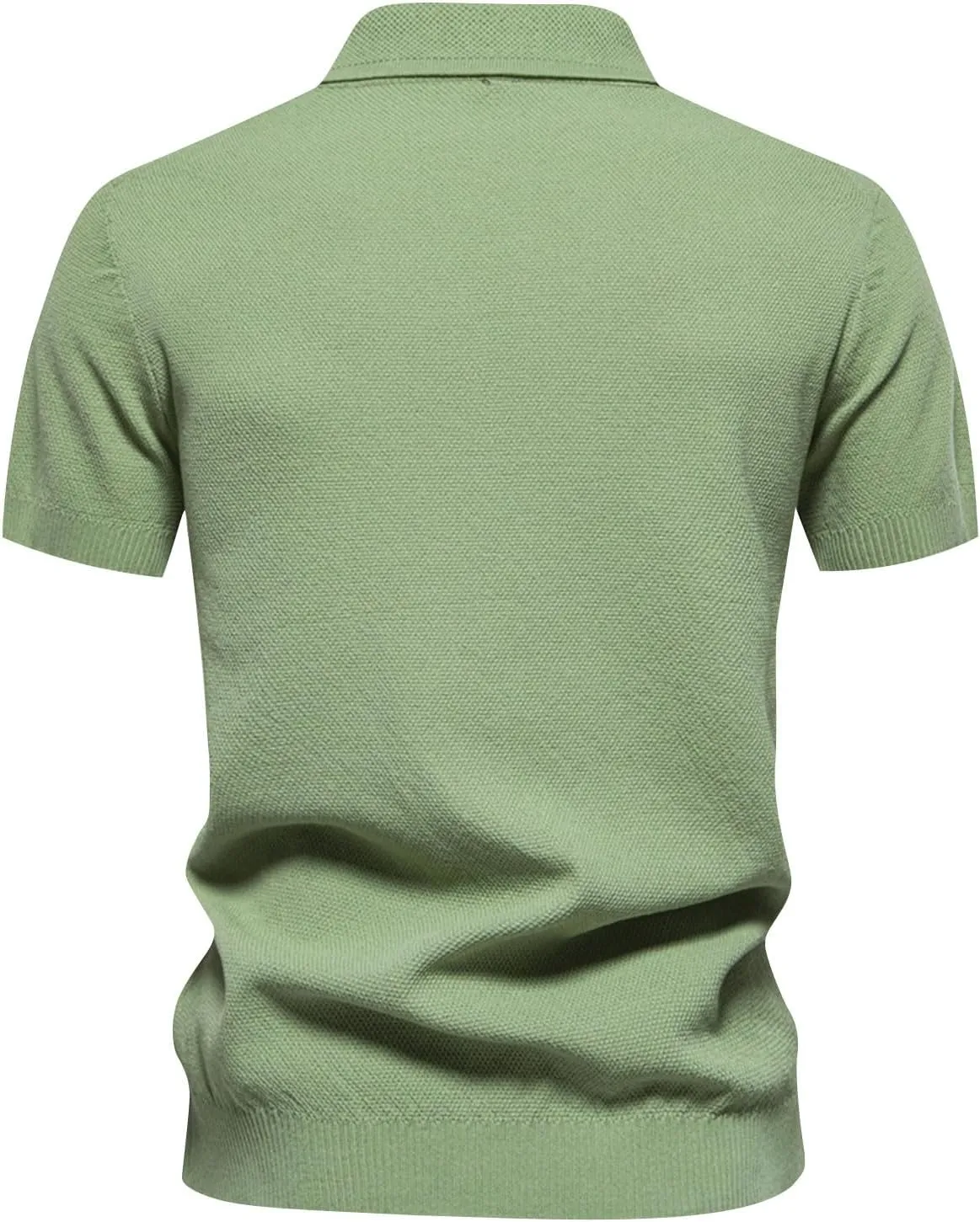 Muscularfit Henley Shirts for Men 2024 Summer Short Sleeve Knit Cotton Shirt Loose Fit Business Work Casual Pullover Shirts