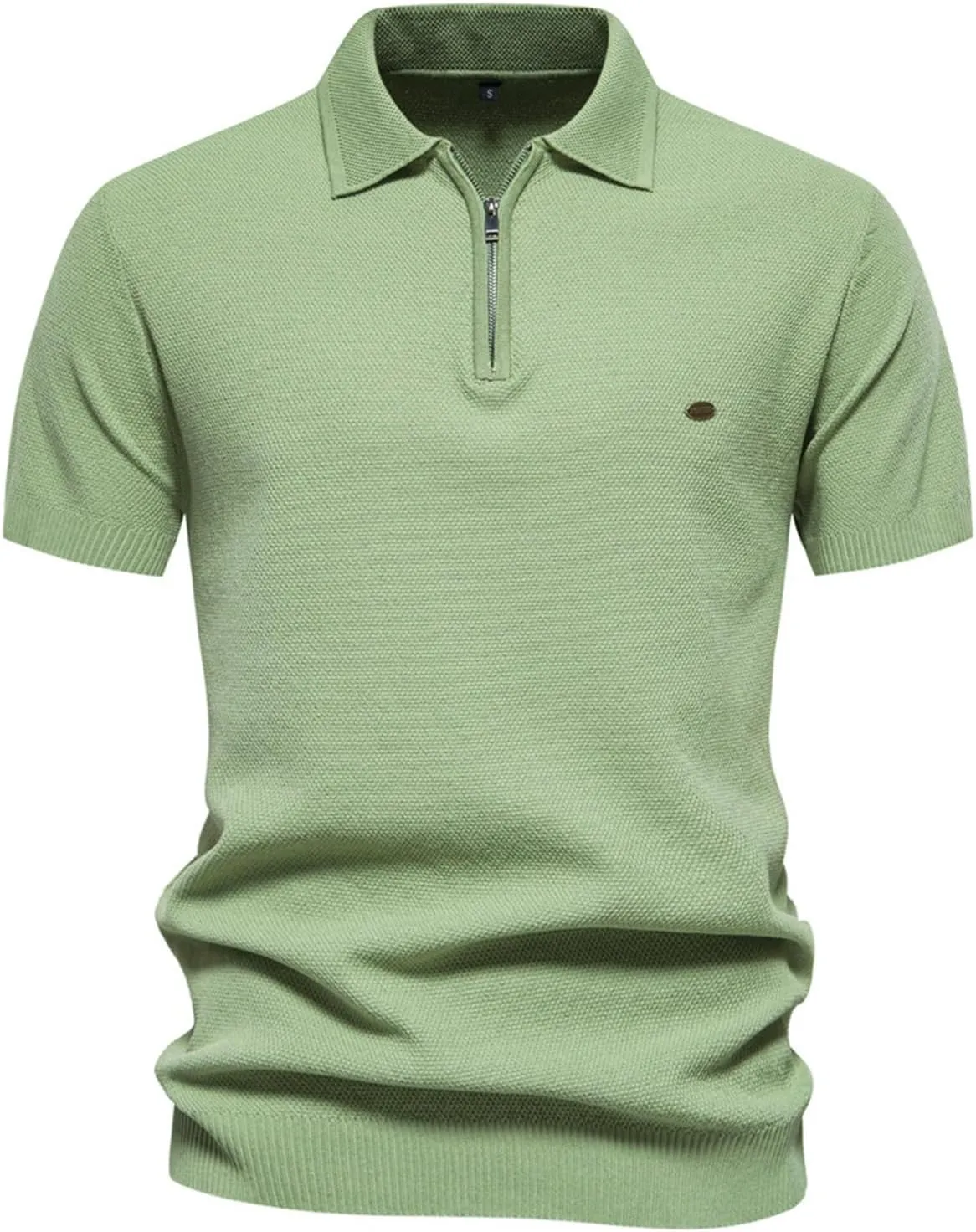 Muscularfit Henley Shirts for Men 2024 Summer Short Sleeve Knit Cotton Shirt Loose Fit Business Work Casual Pullover Shirts