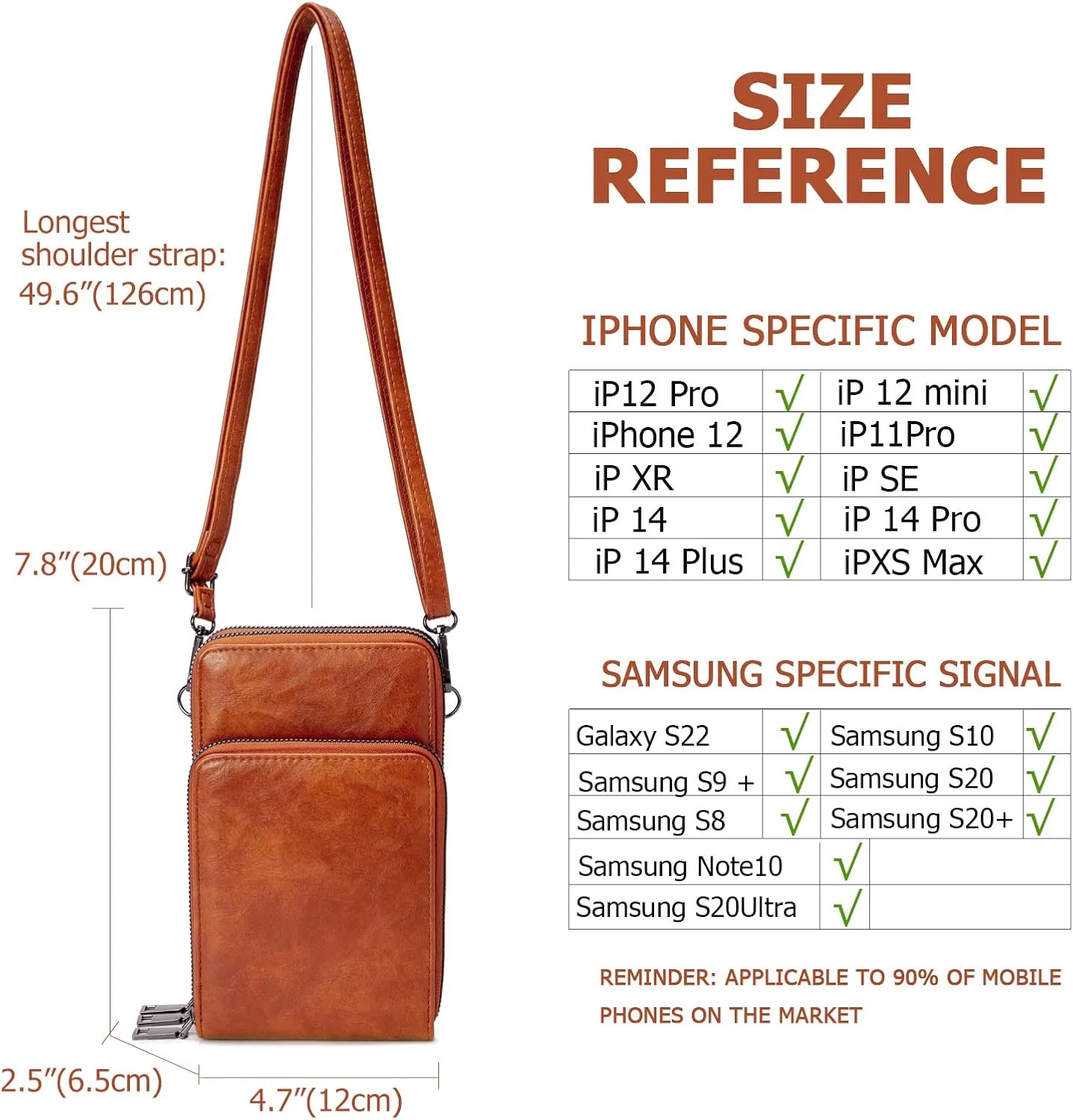 myfriday Small Crossbody Cell Phone Bag for Women, Mini Over Shoulder Handbag Purse with Credit Card Slots