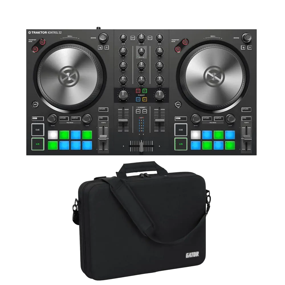 Native Instruments Traktor KONTROL S2 MK3   Gator Cases GU-EVA-1813-3 EVA DJ Controller Carry Case