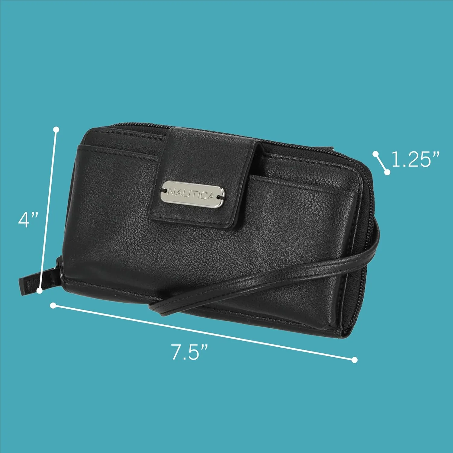 Nautica Harbor Womens Crossbody Purse RFID Blocking Zip Around Clutch Wallet