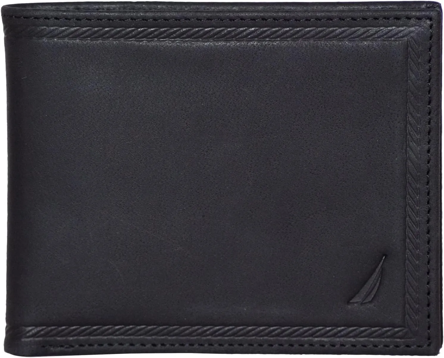 Nautica Men's Bifold Leather Wallet | RFID Blocking | ID Window | Card Slots | Organization | Durable | Stylish