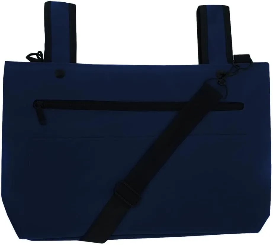 Navy Snapster - Universal Stroller Caddy Organizer Bag with Adjustable Shoulder Strap and Multiple Pockets, Compatible with Nuna, Itzy Ritzy, Other Strollers, Walkers, & More