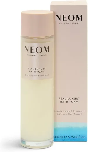 NEOM- Lavender, Jasmine & Rosewood Bath Foam, 6.76 fl oz | Real Luxury Range | Coconut & Almond Oil | Scent to De-Stress | Vegan & Cruelty Free