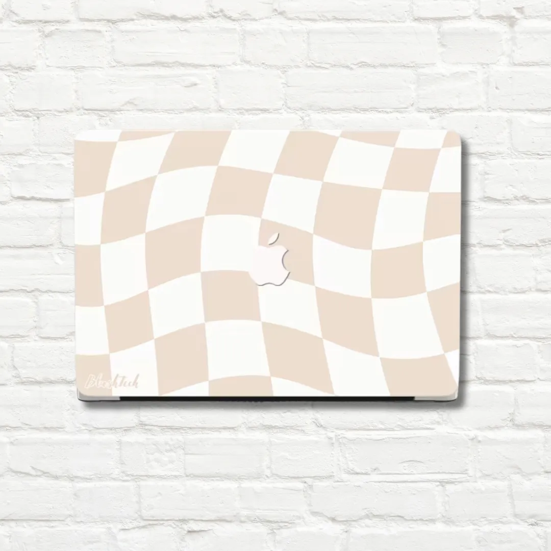 Neutral Checkers Macbook Case