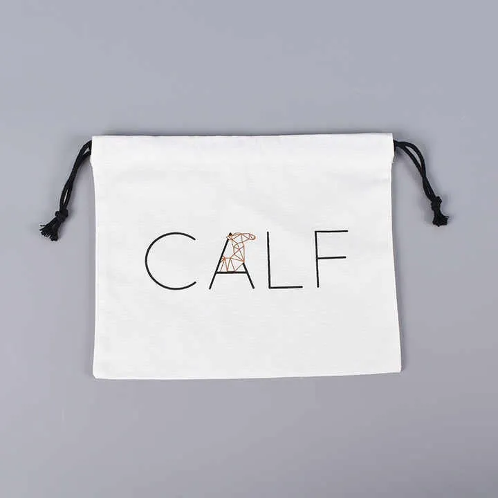 New Wholesale Custom Printing Handbag Shoe Dust Drawstring Bag Cotton Packing Draw String Dust Bags