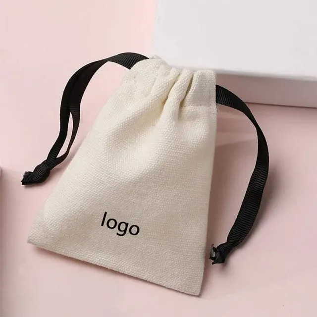 New Wholesale Custom Printing Handbag Shoe Dust Drawstring Bag Cotton Packing Draw String Dust Bags